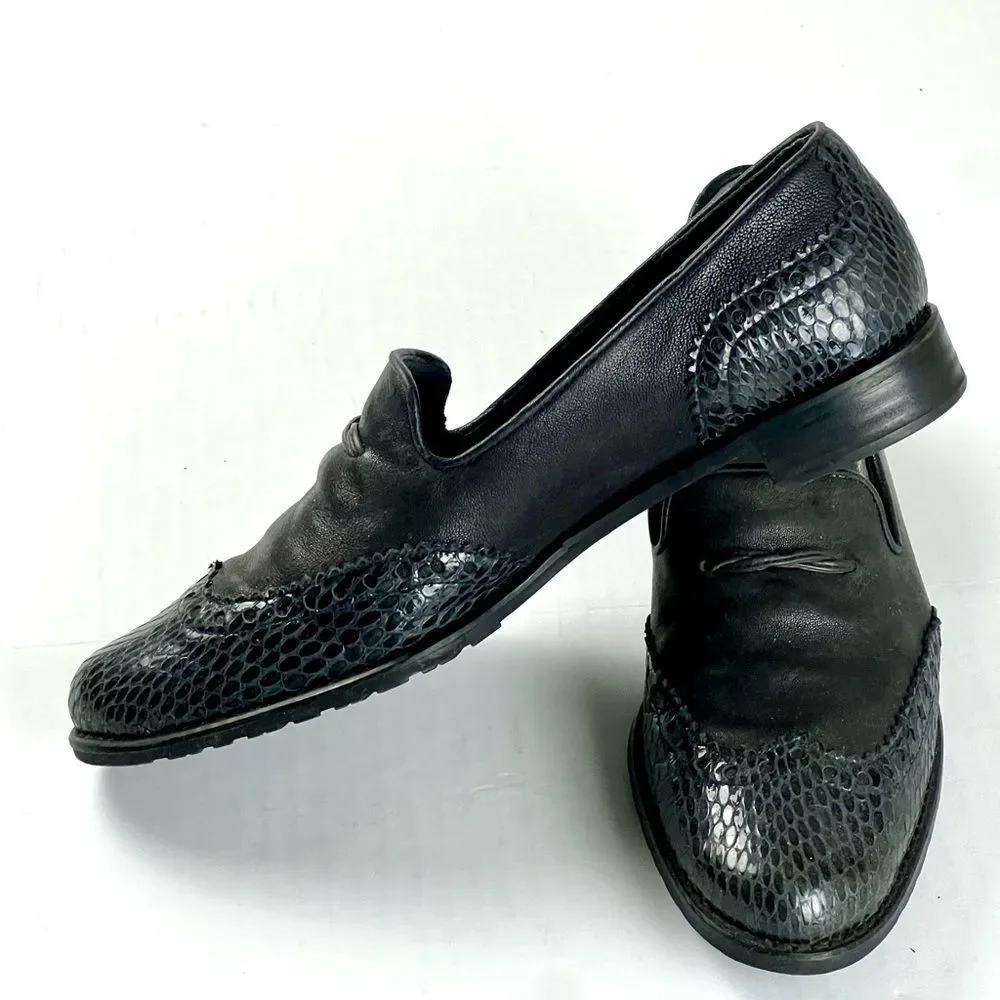 Stuart Weitzman Black Leather Loafers